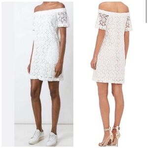 A.L.C. Bolen White Lace Off Shoulder Mini Dress women’s 4 EUC